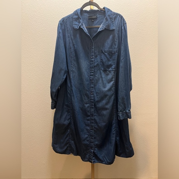 Lane Bryant denim shirt dress size 20 - Picture 1 of 6